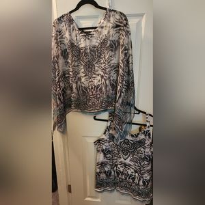 Cami and sheer shell